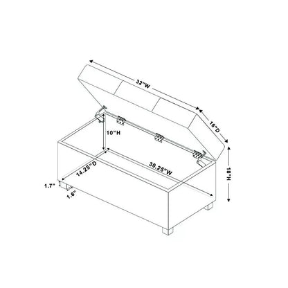 Pouf Contenitore Doppio Essex