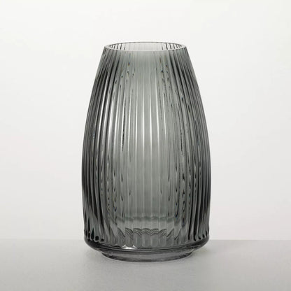 Ribbed Glass Vase